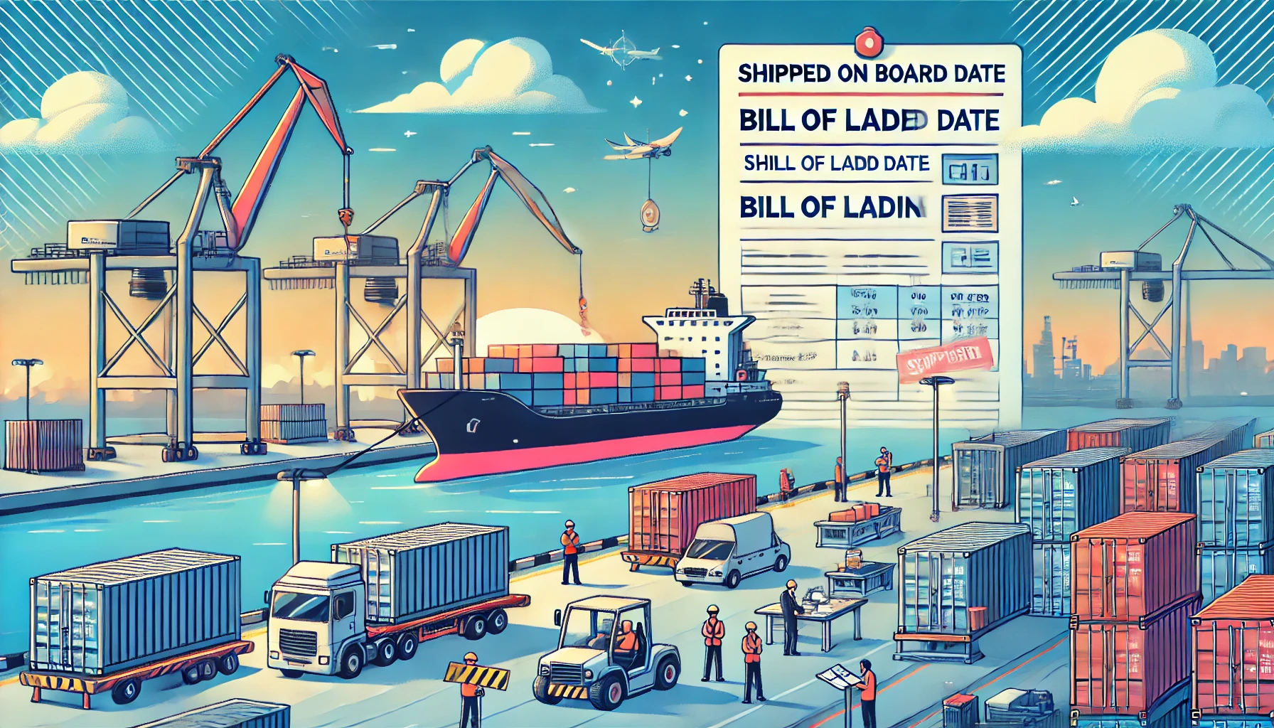 difference between shipped on board date and bill of lading date