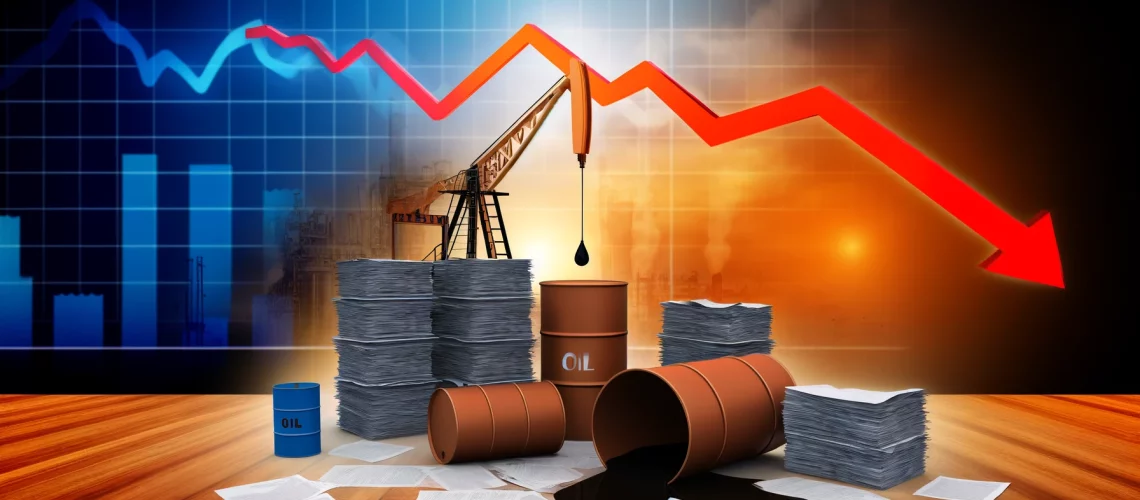 DALL·E-2024-05-27-08.29.20-An-image-illustrating-the-bankruptcy-of-commodity-firms.-Show-a-struggling-oil-production-company-with-an-oil-rig-plummeting-oil-prices-graph-and-st