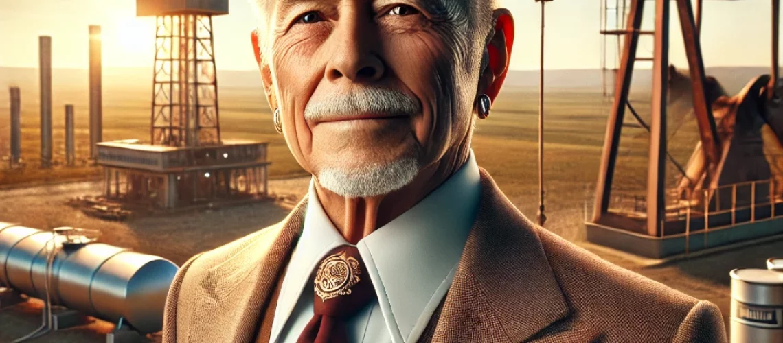 DALL·E 2025-07-29 23.32.10 - A realistic portrait of an elderly American oil industry entrepreneur inspired by Harold Hamm, founder of Continental Resources. He is in his late 70s